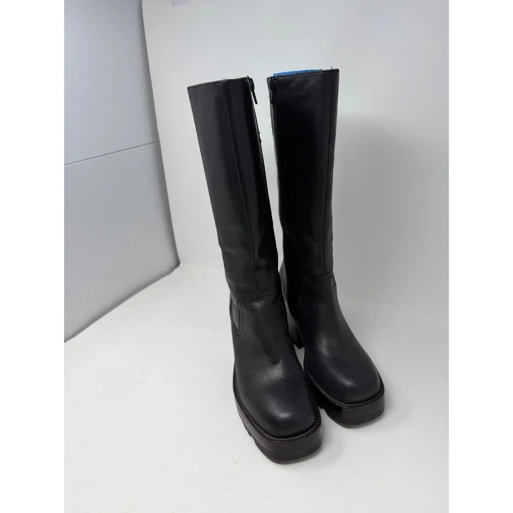 Jeffrey Campbell Abundant Boots Knee High Chunky Platform‎ Lug Sole Boots Size 7